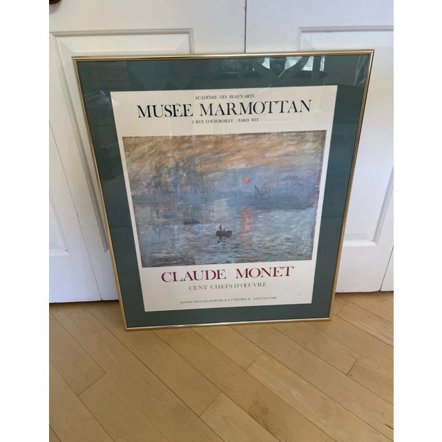 Framed Musee Marmottan Claud Monet Art Poster Original For Sale - Image 4 of 8