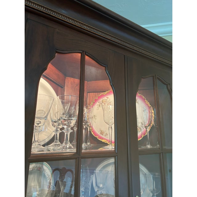Traditional Solid Cherry Corner China Cabinet For Sale In Boston - Image 6 of 6