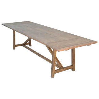 Extendable Dining Table in Vintage Oak, Built to Order by Petersen Antiques For Sale