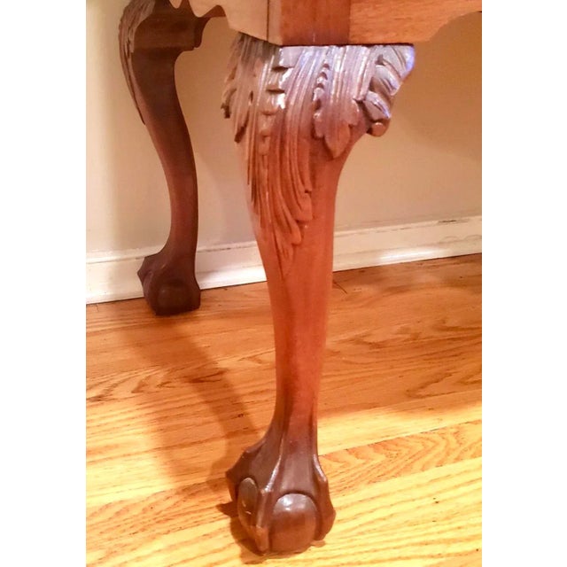 Chippendale Vintage Chippendale Sunrise Lowboy For Sale - Image 3 of 12