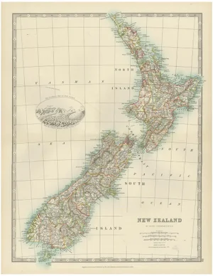Antique Map of New Zealand, 1903