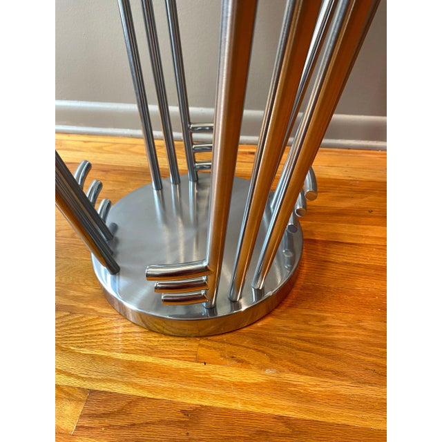 Transparent 1980s Jay Spectre "DeLanay" Round Chrome and Glass Table For Sale - Image 8 of 12