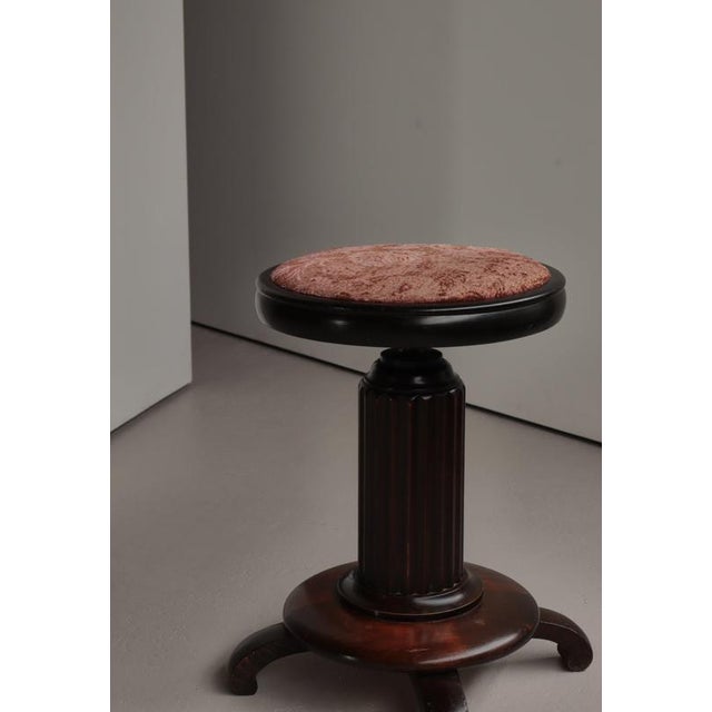 Wood Art Deco Scandinavian Stool by Andreas Tuck, Denmark, 1930s For Sale - Image 7 of 14