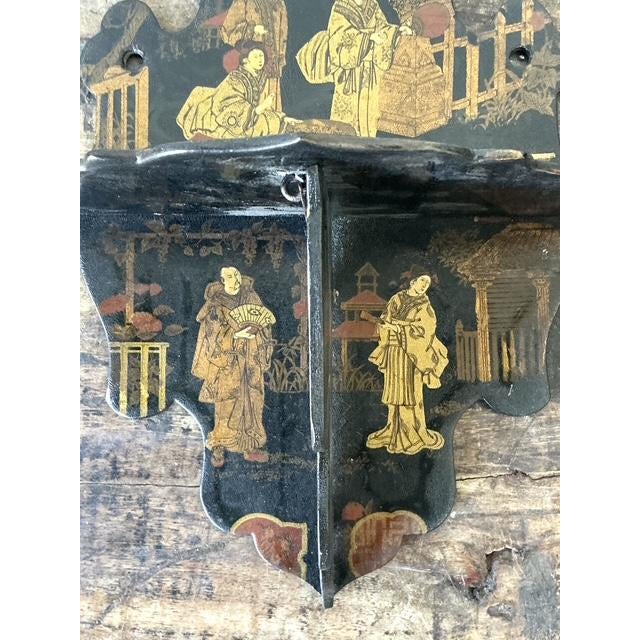 Chinoiserie Vintage Asian Chinoiserie Folding Bracket For Sale - Image 3 of 7