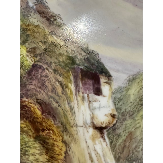 Realism Royal Crown Derby Cabinet Plate – Lion Rock, Dovedale, Signed w.e.j. Dean For Sale - Image 3 of 12
