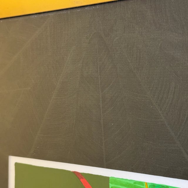 Vintage Original Tropics Print by Y. Hughs of Toucans With Illustrated Matt & Orange Frame For Sale - Image 9 of 12