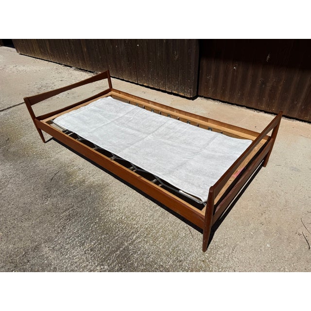 Mid-Century Modern Scandinavian Model Dagmar Teak Bed, 1960 For Sale - Image 15 of 18