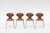 Series 7 Model 3107 Dining Chairs in Cognac Leather by Arne Jacobsen for Fritz Hansen, Set of 4 For Sale - Image 6 of 6