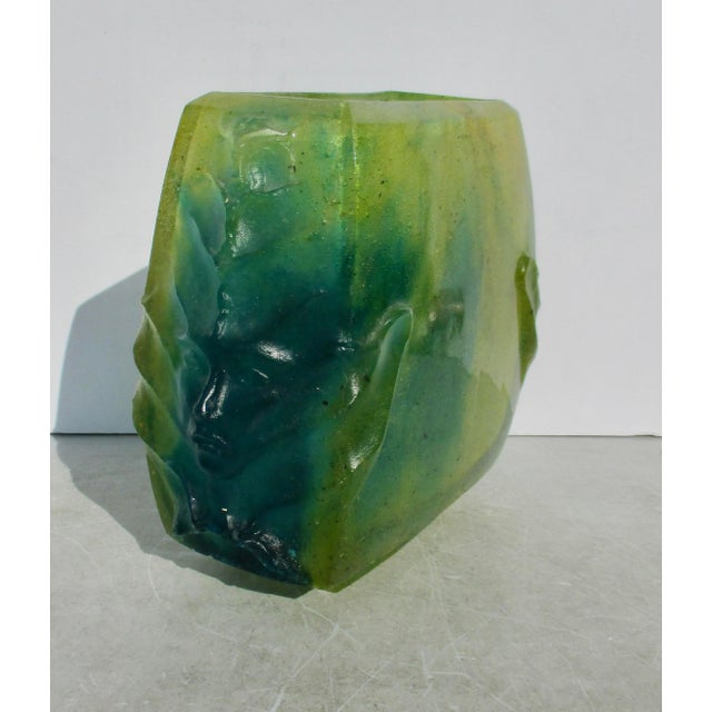 Mid-Century Modern Leperlier Pate De Ver Vase Circa 80s' For Sale - Image 3 of 8