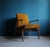 Vintage Armchair From Mid Century, Dark Mustard, Restored For Sale - Image 6 of 7