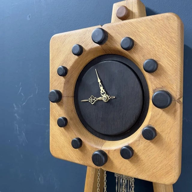 Mid-Century Modern Vintage Clock by Guillerme Et Chambron for Votre Maison, 1970s For Sale - Image 3 of 8