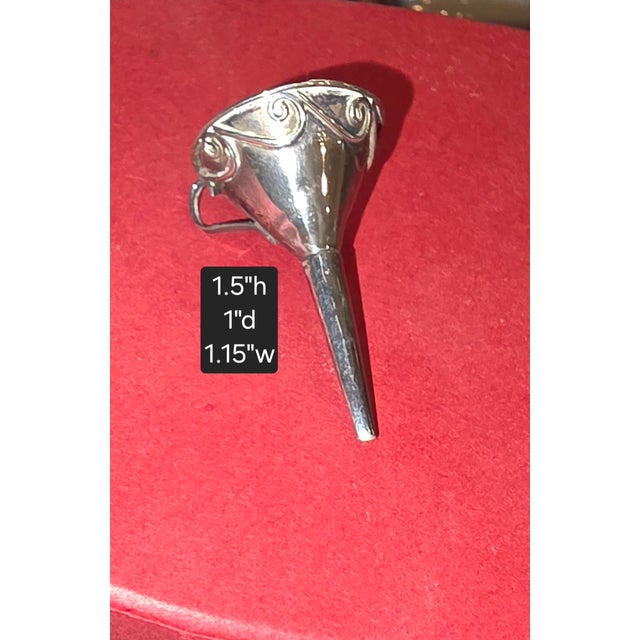 Mexican Sterling Silver Perfume Funnel For Sale - Image 3 of 9