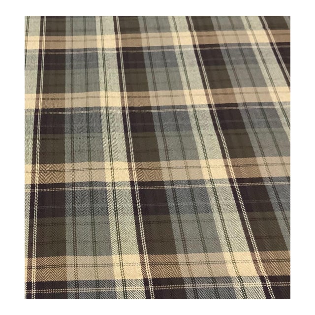 Ralph Lauren Style Woven Tartan Plaid Fabric – 58” Wide × 1.75 Yards – Heritage Upholstery Textile - See Inspiration Photos! For Sale