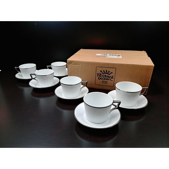 Postmodern Argonauti Collection Luna Model Teacup by Richard Ginori for Vannozzi, 1990s, Set of 6 For Sale - Image 3 of 13