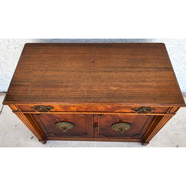 Saginaw Vintage Expandable Pullout Buffet Table For Sale - Image 10 of 12