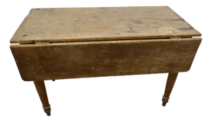 Antique Drop Leaf Cottage Dining Table in Pine