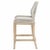 Coastal Loom Taupe White Rope Wood Counter Stool by Loomlan For Sale - Image 3 of 6