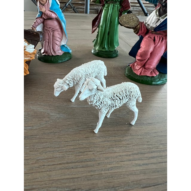 Plastic Vintage Fontanini Style Nativity Set - 11 Pieces For Sale - Image 7 of 11