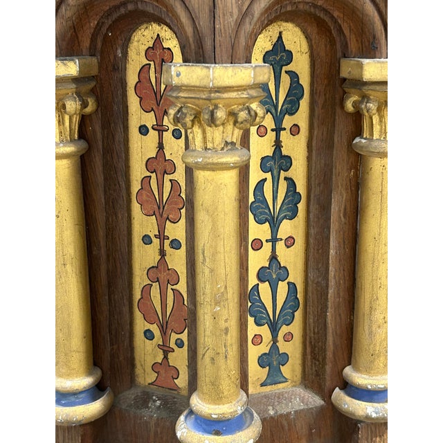 Late 19th Century 19th Century Neo-Gothic Gilt Architectural Altar Fragment 46in Tall For Sale - Image 5 of 10