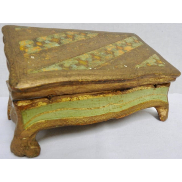 Midcentury Italian Footed Florentine Box For Sale - Image 4 of 8