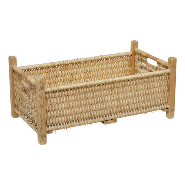 Scandinavian Hand Woven Pine Basket, 1890 For Sale