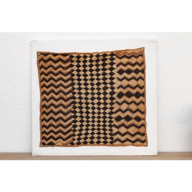 African Lattice African Kuba Cloth Panel For Sale - Image 3 of 7