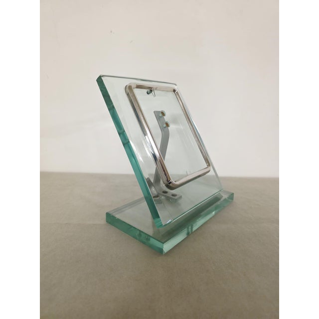 Photo frame by Pietro Chiesa for Fontana Arte Elegant photo frame in transparent green glass with steel details. with the...