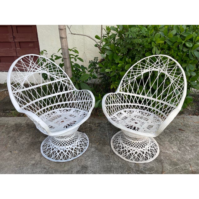 Vintage Mid-Century Spun Fiberglass Patio Set, Four Pieces, Attributed to Russell Woodard For Sale In Miami - Image 6 of 12