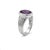 Amethyst Unisex Signet Ring, Chunky Gemstone Ring Us 7 For Sale - Image 4 of 4