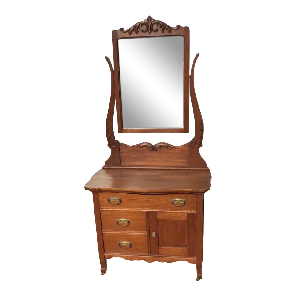 Antique Wash Stand W/ Mirror Chairish