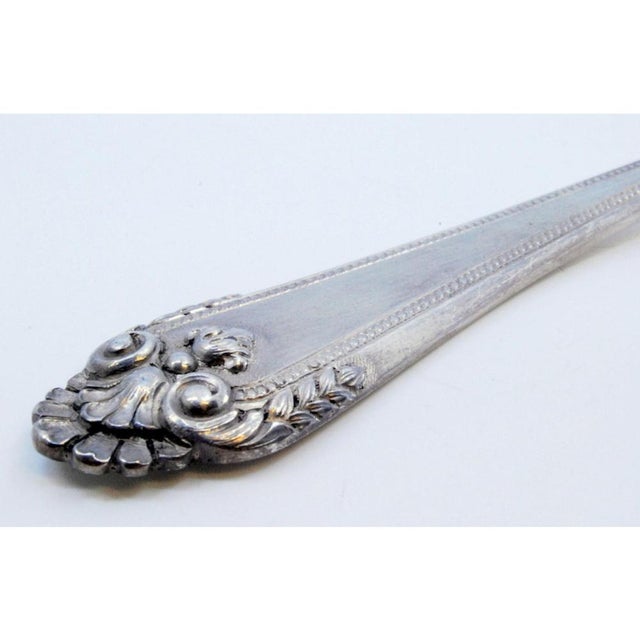 Silver Spaghetti Spoon with Reliefs For Sale - Image 4 of 9