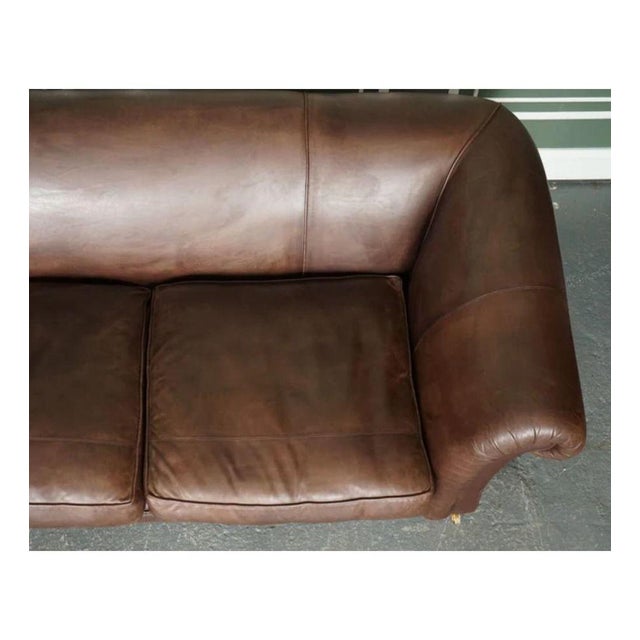 Animal Skin Large Brown Leather 2-to-3-Seater Sofa from Heritage For Sale - Image 7 of 12