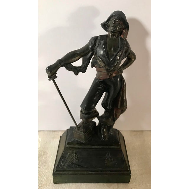 Paul Herzel Vintage Bronze Pirate Statue Chairish
