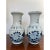 Chinoiserie Pair of Blue & White Chinoiserie Cherry Blossom Vases With Peony &Greek Key Motifs For Sale - Image 3 of 5