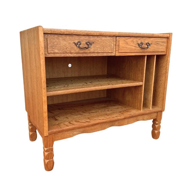 Mid 20th Century Mid 20th Century Danish Brutalist Record Cabinet by Henning Kjærnulf, Attributed, A Pair For Sale - Image 5 of 8