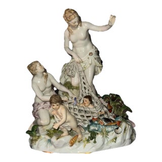 Meissen Porcelain Figural Group “Capture of the Tritons,” Attributed to Kändler, Circa 1880 For Sale