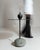 Stone 21st Century Poland Deep Charcoal Grey Round Stone-Base Side Table For Sale - Image 7 of 10
