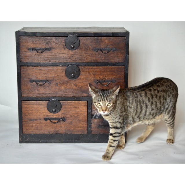Late 19th Century Antique JapaneseSmall Ko Dansu Tansu Chest For Sale - Image 5 of 6