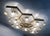 Metal 21st Century Hive Satin Brass Clear Murano Flush Mount by Fabio LTD For Sale - Image 7 of 9