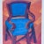 Vintage Hand-Signed David Hockney Exhibition Print “The Chair”, 1988 Los Angeles Large Framed Art For Sale - Image 4 of 10