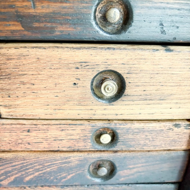 1900 - 1909 Antique Delisle Machinist Tool Chest, Early 1900's Delisle Wood Tool Chest For Sale - Image 5 of 10