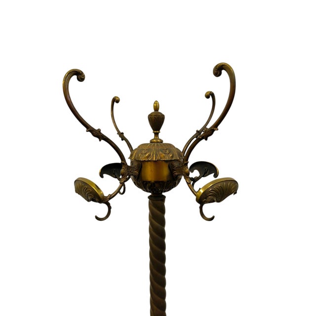 Vintage Brass Coat Hanger, 1920 For Sale - Image 3 of 9
