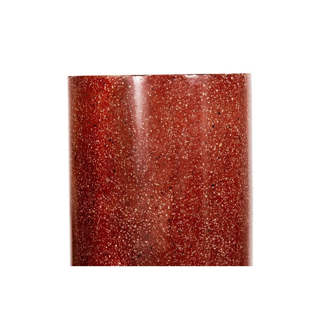 Pair of Neoclassical Simulated Porphyry Scagliola Pedestal Columns For Sale - Image 12 of 12