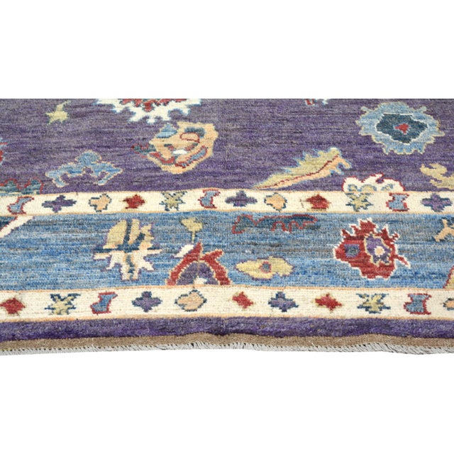 Traditional Oushak Hand Knotted Fine Wool Rug,6'2"X9' For Sale - Image 4 of 6