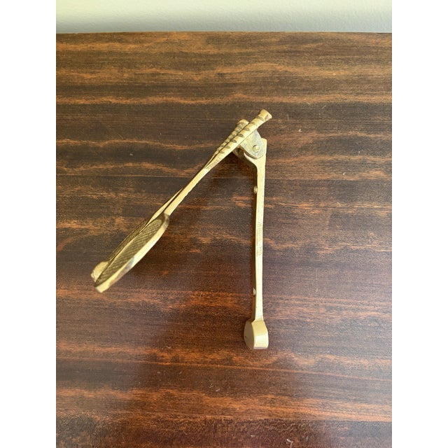 Metal Vintage Cast Brass Double Tennis Racket Door Knocker For Sale - Image 7 of 8