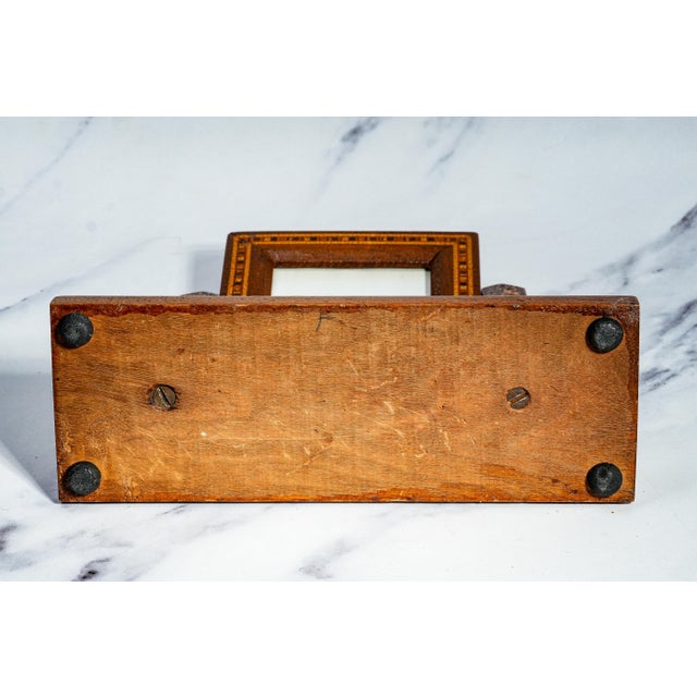 Decorative Aesthetic Movement Inlaid Antique Wood Tabletop Picture Photo Frame For Sale - Image 11 of 11