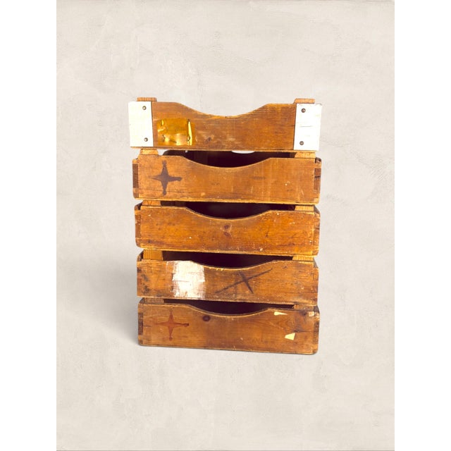 Wood 1920s English Bronnley Branded Pine Decorative Tray For Sale - Image 7 of 9
