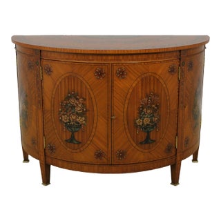 Maitland Smith Adams Paint Decorated Satinwood Commode For Sale