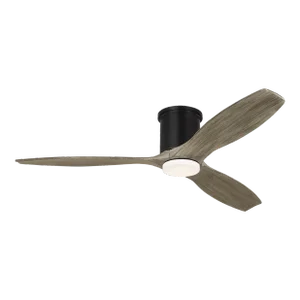 Visual Comfort Fan Collins Hugger 52" LED Ceiling Fan in Aged Pewter and Light Grey Weathered Oak