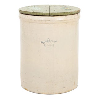 Robinson Ransbottom Antique Stoneware Covered Crock For Sale